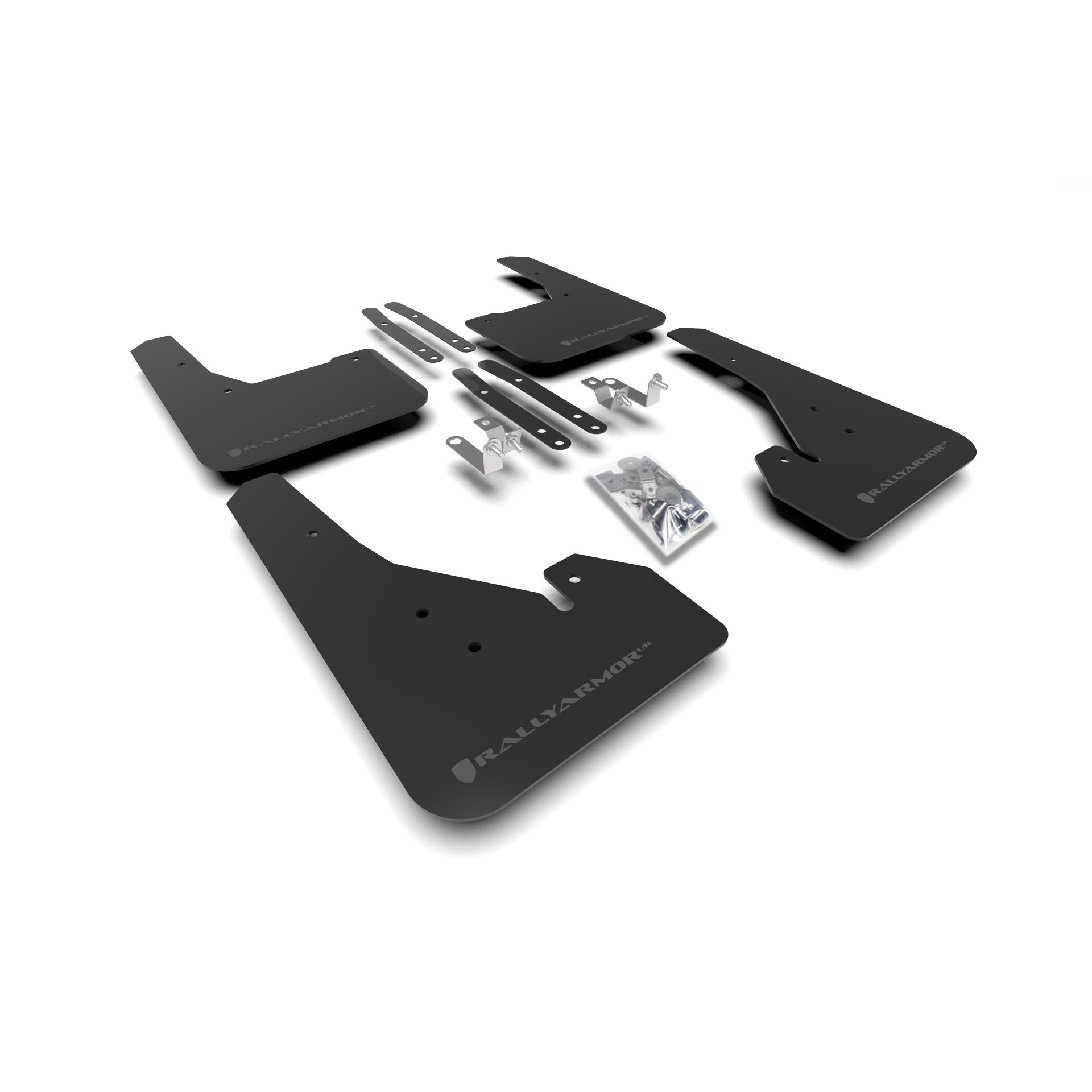 Rally Armor MF67-UR-BLK/GRY 2018-2025 Toyota Corolla Hatchback Black Mud Flap/Grey Logo