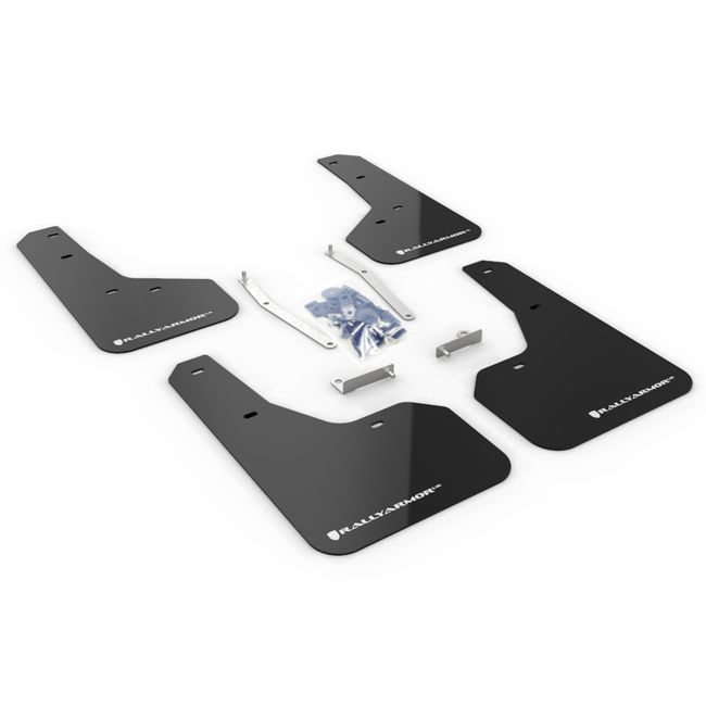 Rally Armor MF52-UR-BLK/WH - 2019-2021 Subaru Forester - Black Mud Flap/White Logo