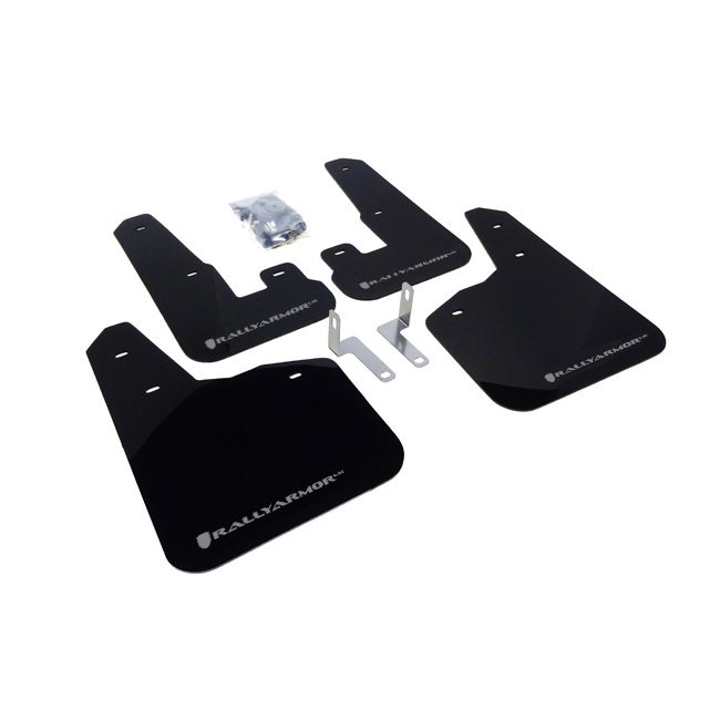 Rally Armor MF14-UR-BLK/SIL - 2010-2014 Subaru Legacy 2.5i, 3.6R - Black Mud Flap/Silver Logo