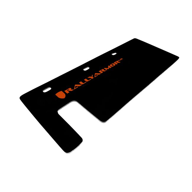 Rally Armor MF35-UR-BLK/OR - 2015-2024 Polaris Slingshot SL, SL LE - Black Mud Flap/Orange Logo