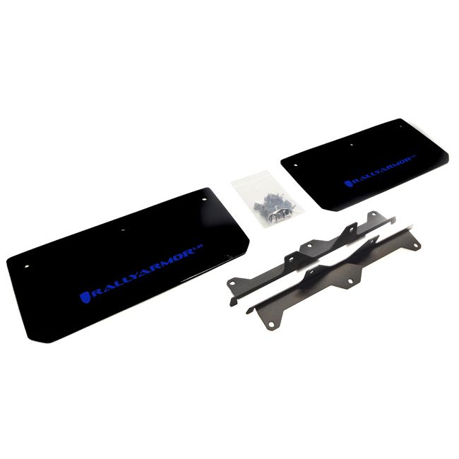 Rally Armor MF38-UR-BLK/BL - 2015-2016 Polaris Slingshot SL, SL LE - Black Mud Flap/Blue Logo