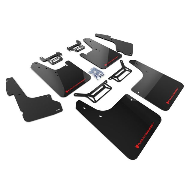 Rally Armor MF48-UR-BLK/RD - 2012-2024 Toyota 4Runner Base, Limited, TRD Pro - Black Mud Flap/Red Logo