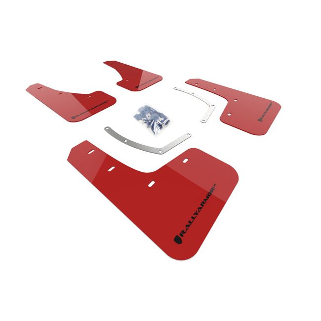 Rally Armor MF49-UR-RD/BLK - 2018-2025 Subaru Ascent - Red Mud Flap/Black Logo