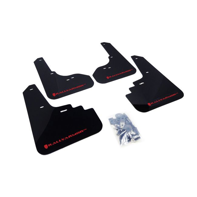 Rally Armor MF4-UR-BLK/RD - 2005-2009 Subaru Outback Legacy, Outback / 2005-2009 Subaru Legacy Legacy/Outback - Black Mud Flap/Red Logo