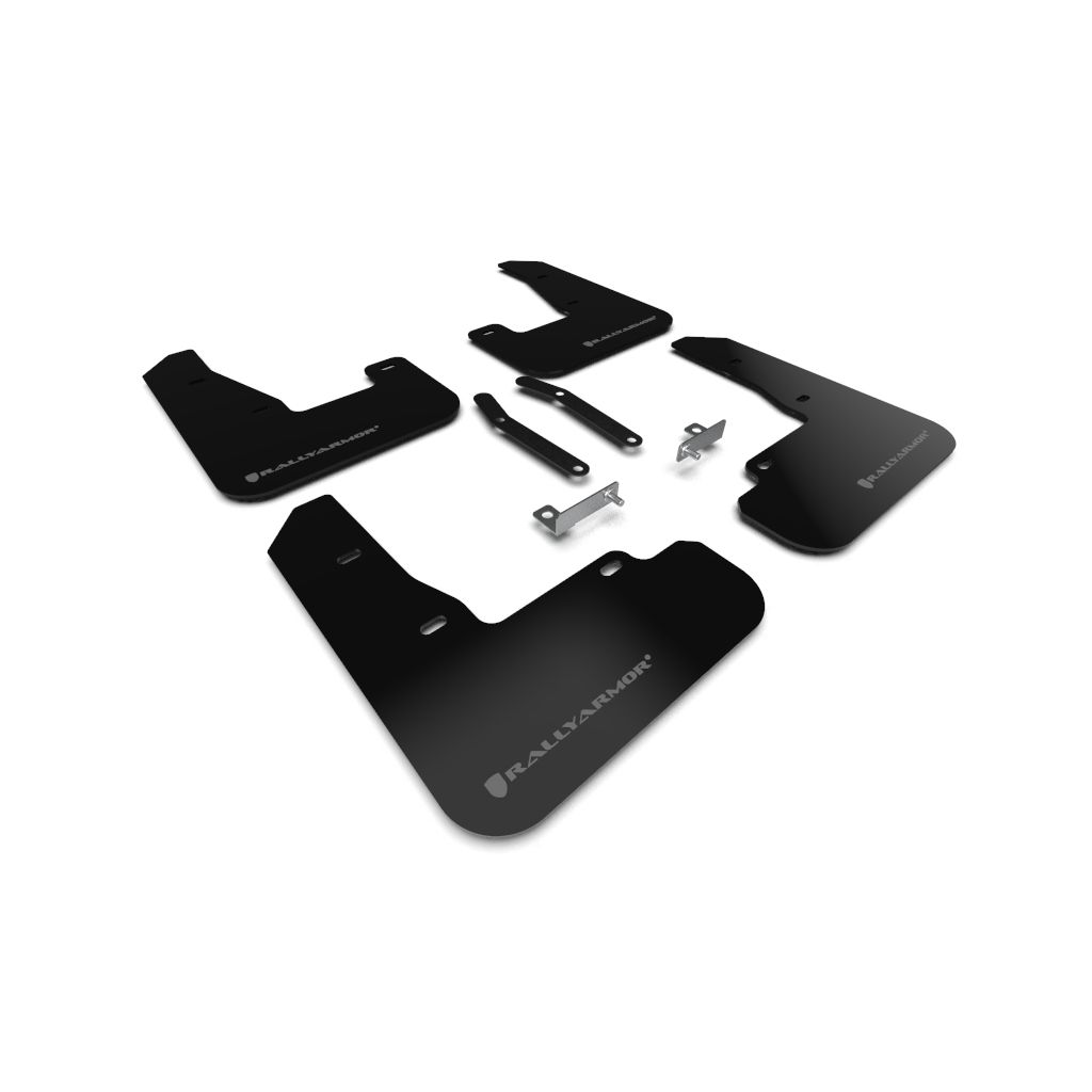 Rally Armor MF59-UR-BLK/GRY - 2019-21 Hyundai Elantra Elantra GT N-line, i30 N - Black Mud Flap/Grey Logo