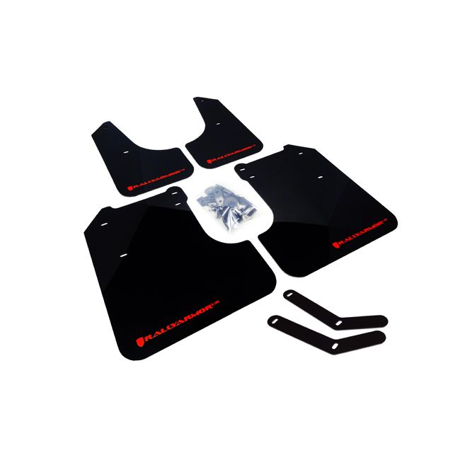 Rally Armor MF6-UR-BLK/WH - 2008-2011 Subaru Impreza Impreza/WRX - Black Mud Flap/White Logo