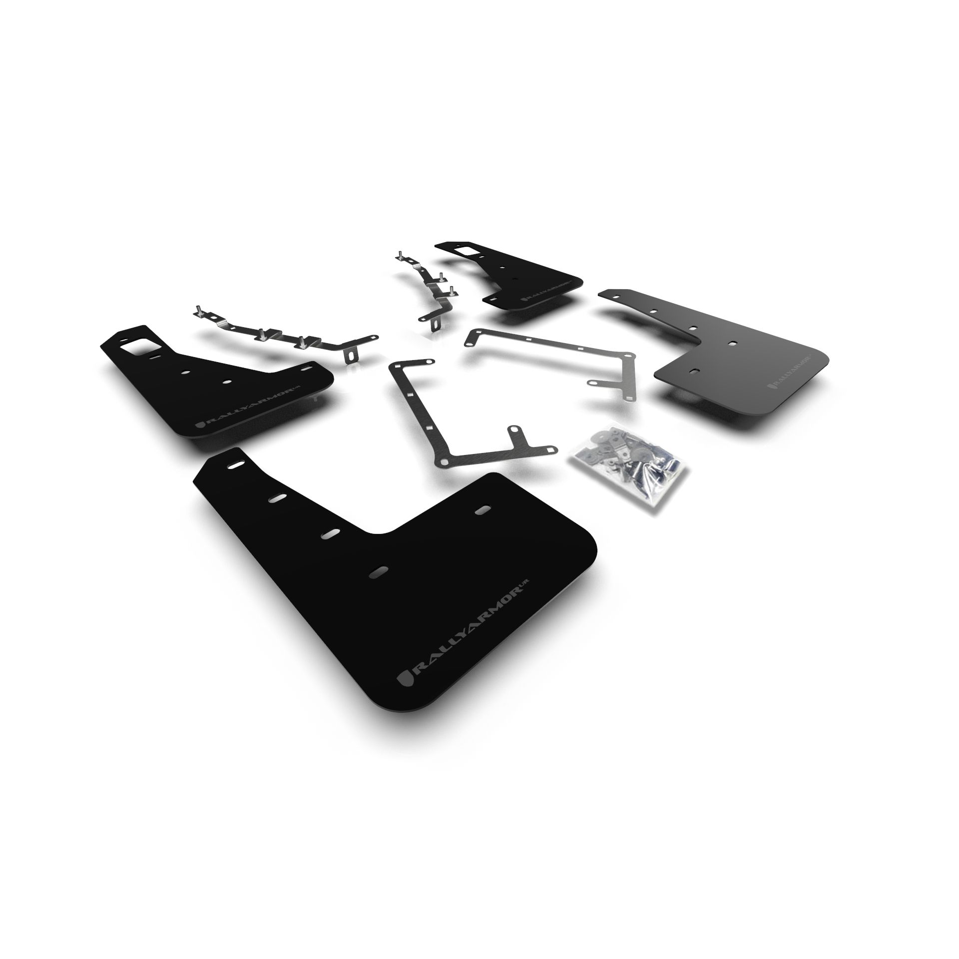 Rally Armor MF56-UR-BLK/GRY - 2009-11 Ford Focus Mk2 RS & RS500 - Black Mud Flap/Grey Logo