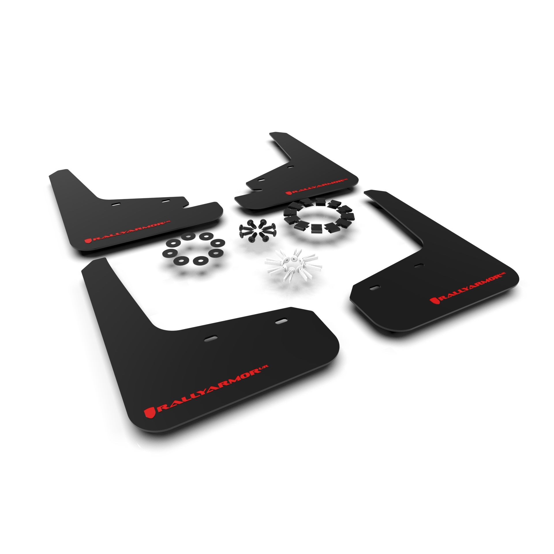 Rally Armor MF72-UR-BLK/RD - 2020-26 Tesla Model Y, Juniper Y - Black Mud Flap/Red Logo