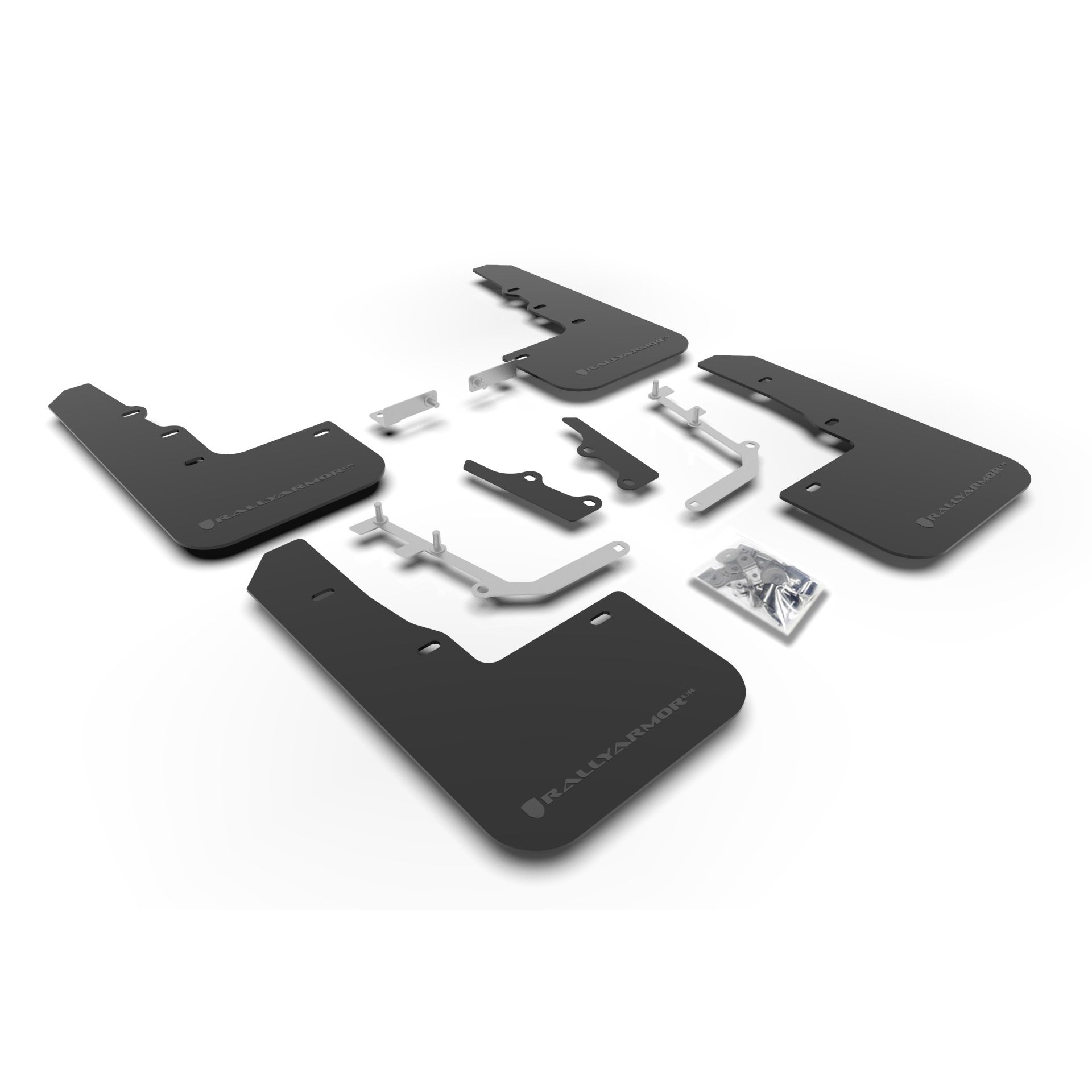 Rally Armor MF65-UR-BLK/GRY 2020-2025 Hyundai Venue Black Mud Flap/Grey Logo