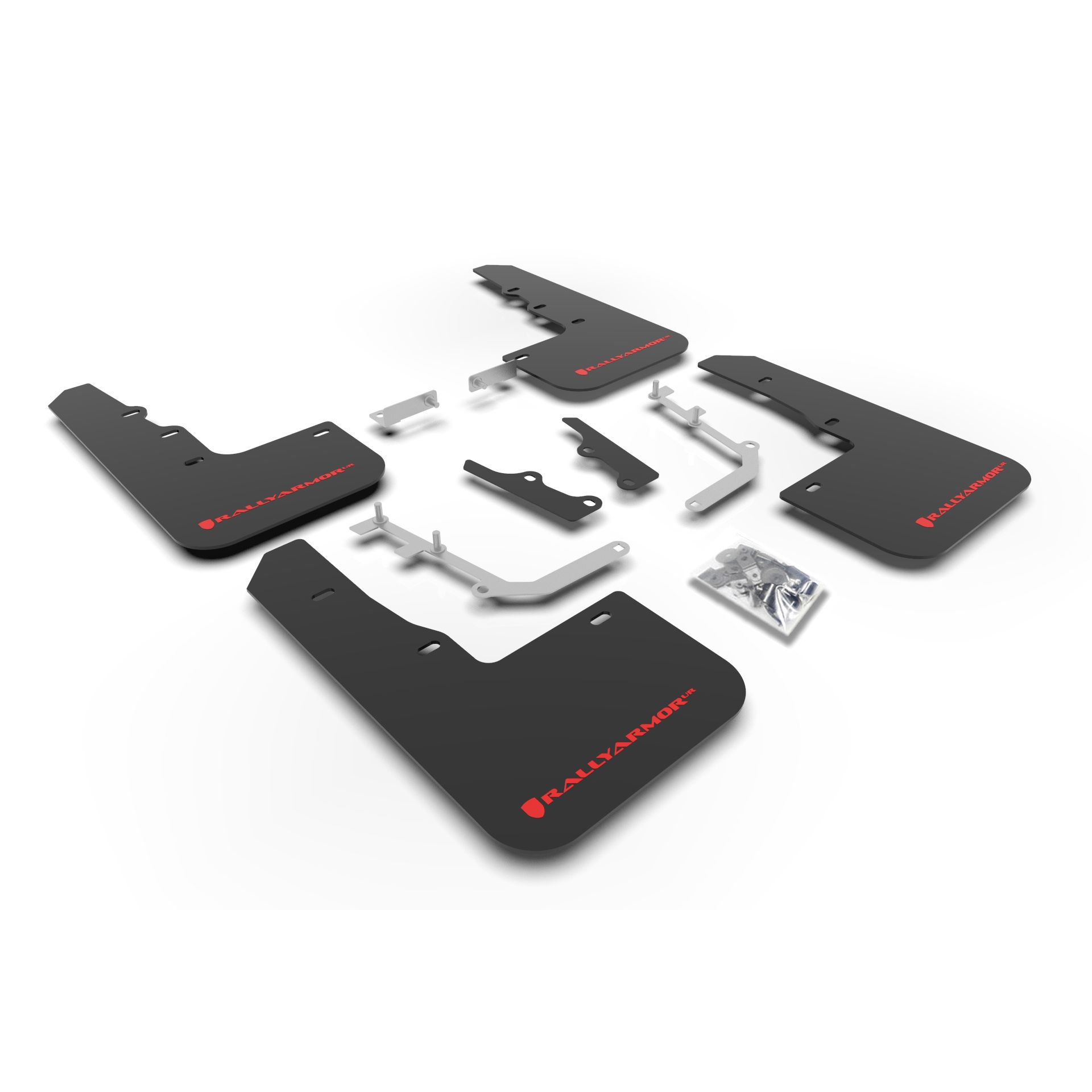 Rally Armor MF65-UR-BLK/RD 2020-2025 Hyundai Venue Black Mud Flap/Red Logo